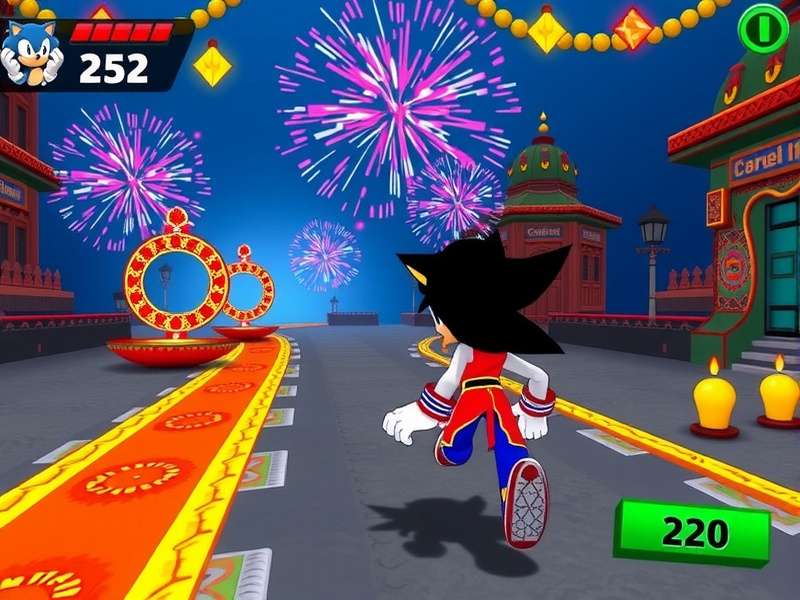 Sonic Flare Runner character customization screen showing Indian traditional outfits